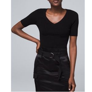 WHBM | Mixed-Stitch Sweater In Black